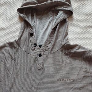 Women's Voormi Taupe Long Sleeve Hooded Top Size XL